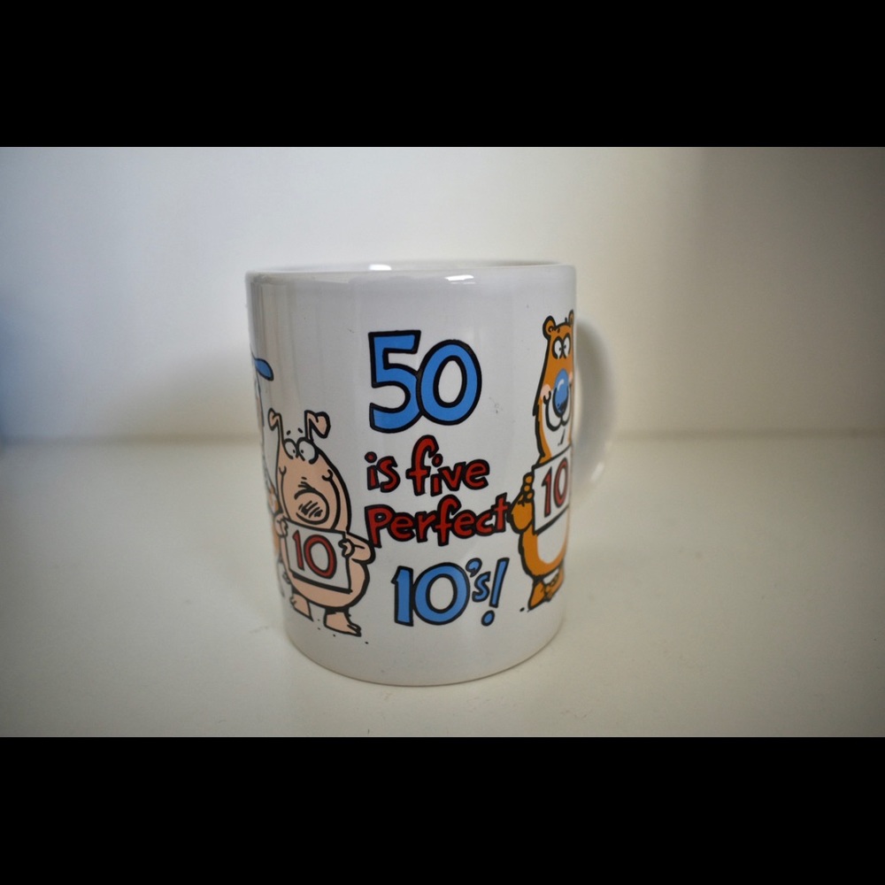 50 is 5 Perfect 10's Birthday Coffee Mug Cup